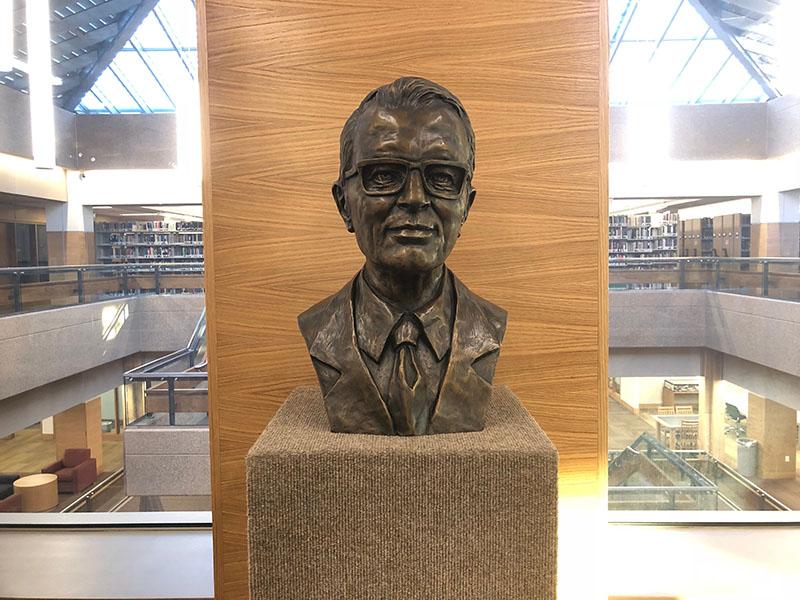 Bust of Dr. Carl R. Wahlberg, Jr. Past President, Mesa College, 2017